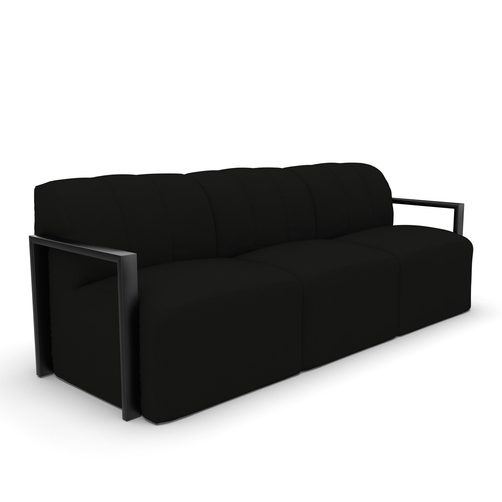 Rosalie 90" Sunbrella® Patio Sofa, Sunbrella® Canvas Black