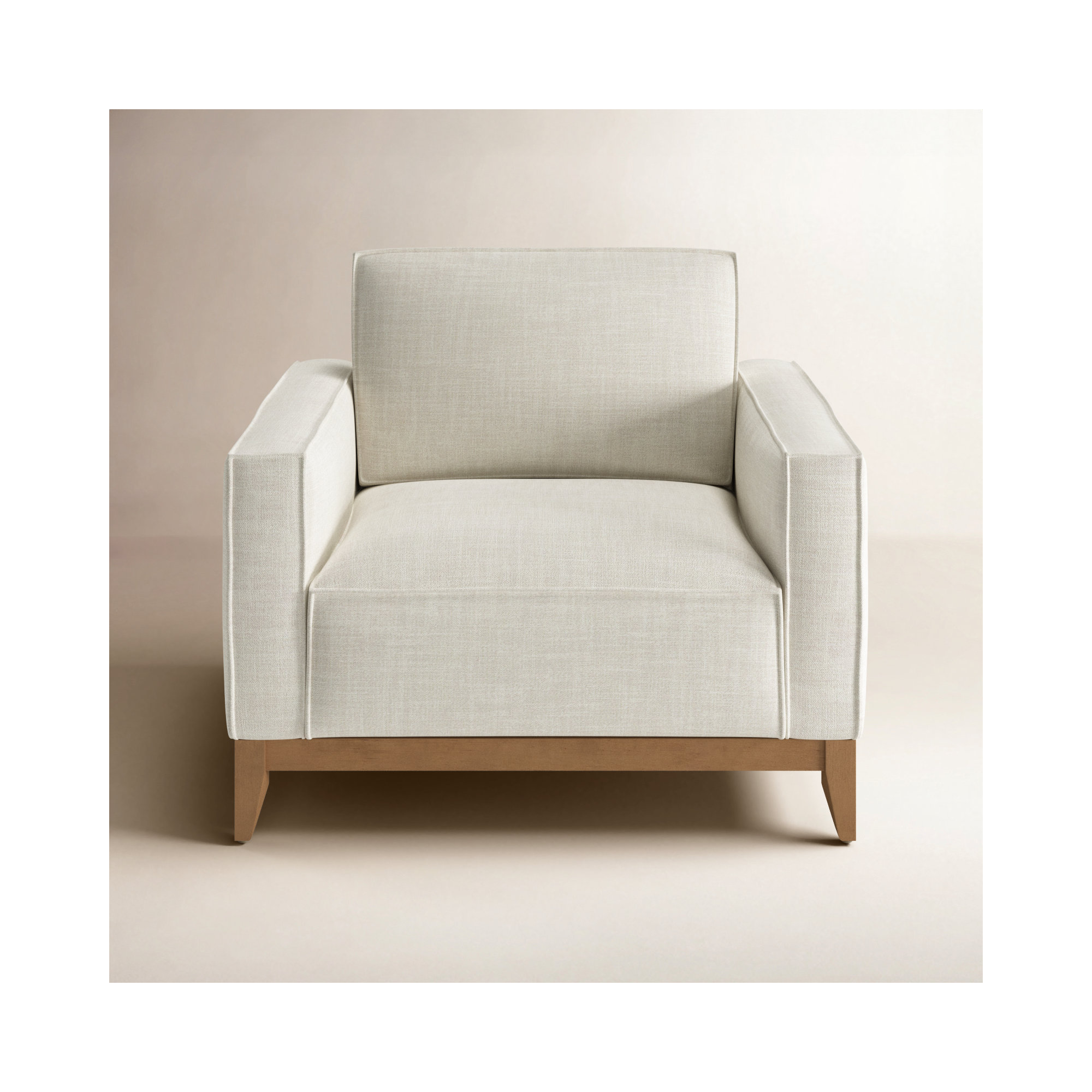 Nicky Upholstered Armchair, Effie Linen Performance Linen