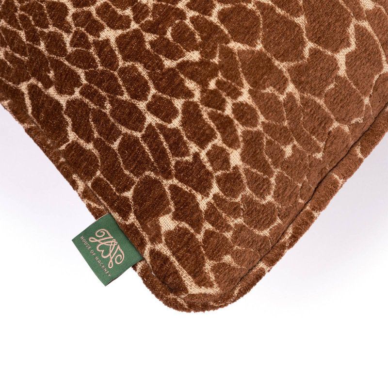 MARA Jacquard Medium Piped Cushion - Tobacco
