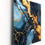 Lava Marble Art Liquid Orange And Blue II - Abstract Painting Wall Clock Oversized-99637174