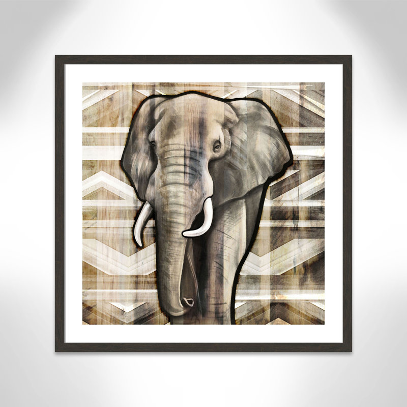 «Aivy Safari Elephant», impression encadrée