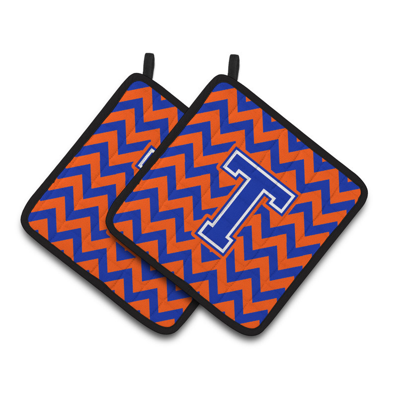 Poignée à chevrons, Orange/bleu, T