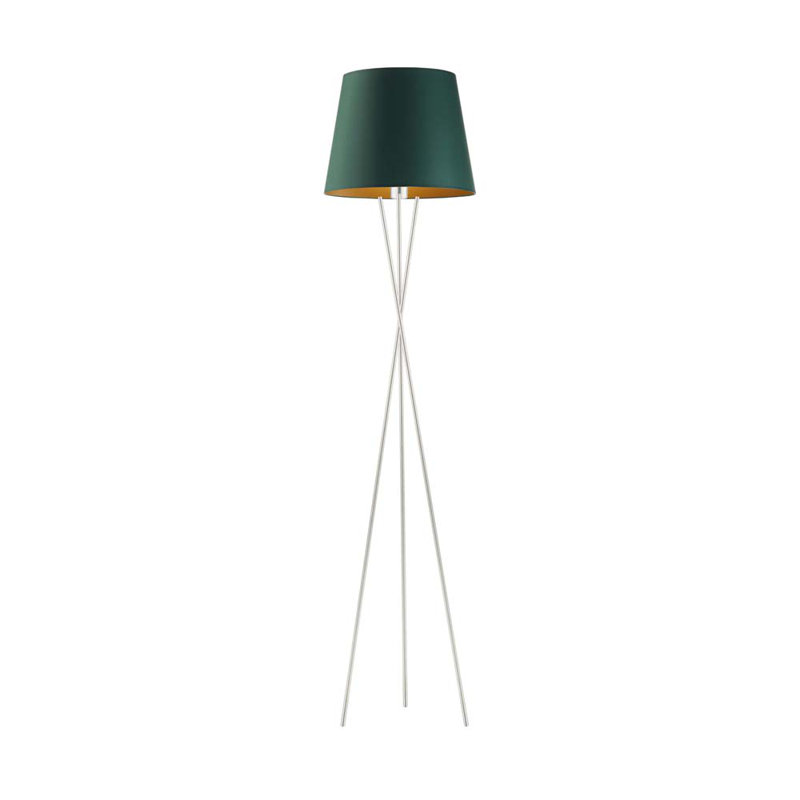 Shullsburg 165cm Tripod Floor Lamp, Green, Silver