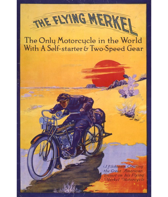 «The Flying Merkel» par MuseumPrints - Art mural sur toile tendue avec châssis, H 24 po x l 17 po