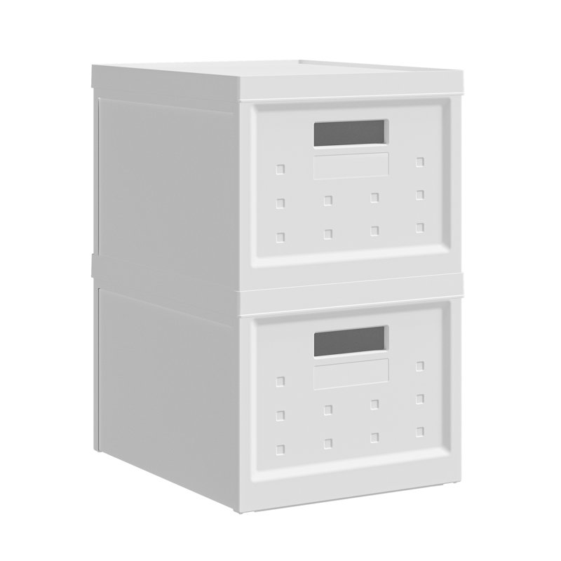 Collapsible & Stackable Storage Boxes with Lids – Set of 2, Versatile and Space-Saving, Ideal for Organizing Clothes, Books, Toys, and More