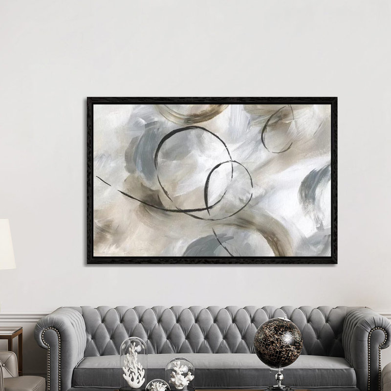 Allegro - Painting on Canvas, 152.5 cm H x 101.5 cm W, Black Framed