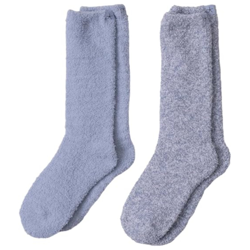  CozyChic Comfortable 2 Pair Sock Set, Snow Drop Multi, One Size