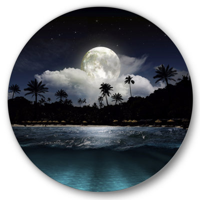 " Fishing Boat Under Tropical Full Moon "