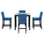 Ensemble de table de salle à manger 5 pièces avec chaises en velours Modern Modern