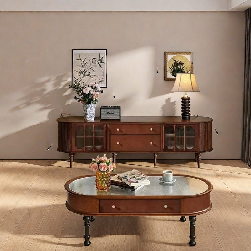 Plateau de table basse en verre