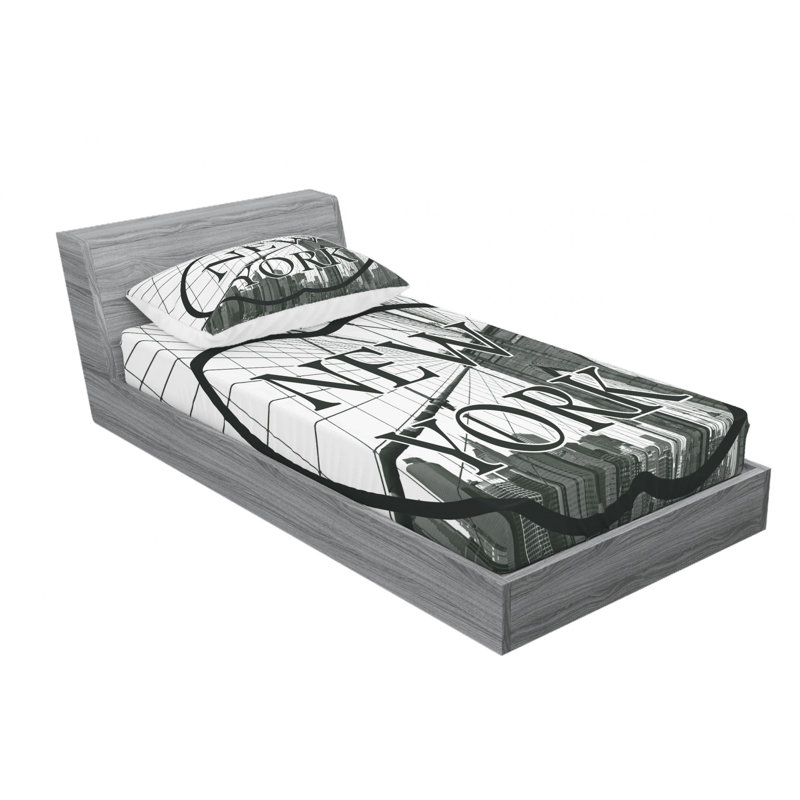 Microfiber Sheet Set, Twin Sheet Set with Fitted Sheet