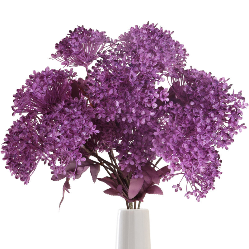 3 pièces de fleurs artificielles d'hortensia Viburnum, Mauve