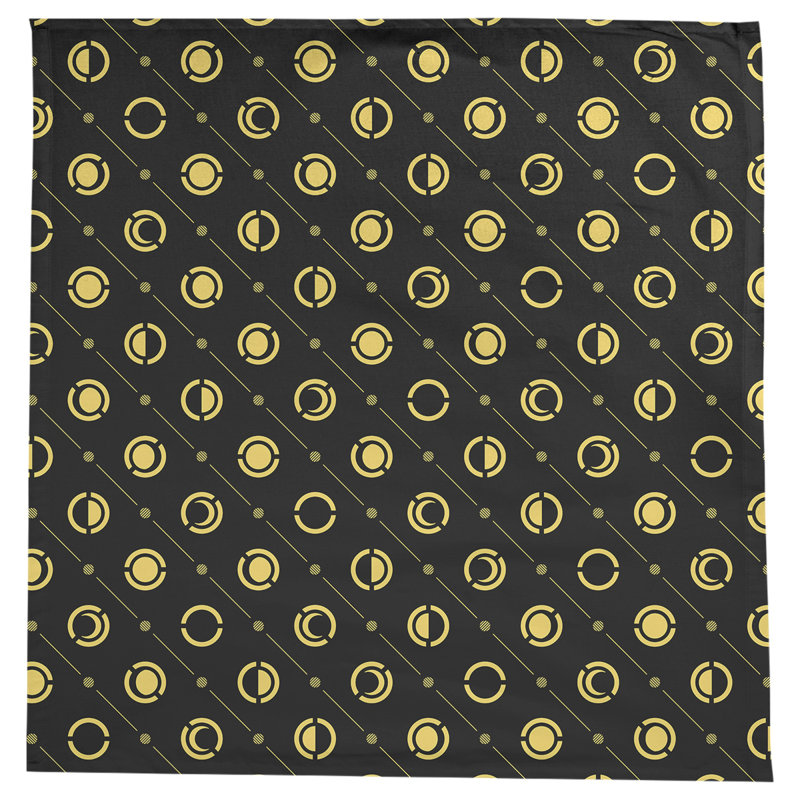 Nappe des phases de lune classiques, Noir/jaune