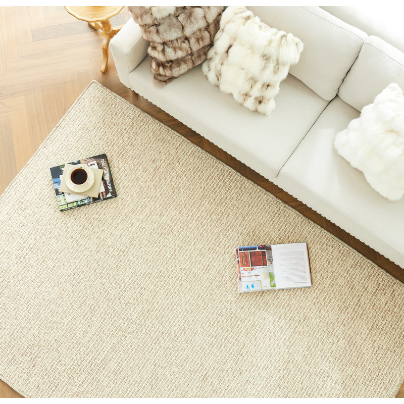 Tapis durable durable et résistant aux taches Tapis en laine pure importée de couleur unie, Tapis de couloir de 2 pi x 7 pi