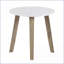 Table basse Milo Simple Fresh - Structure en bois de frêne de blé, plateau en marbre blanc, assemblage facile