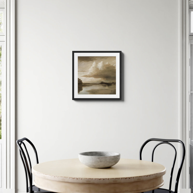 «Lake Park Print» par Dan Hobday, art, Oui, Papier avec cadre simple noir, H 20 po x l 20 po