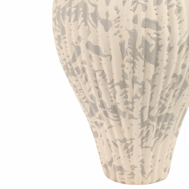 Vase en faïence à motif texturé moderne, H 14 po x l 7 po x P 7 po