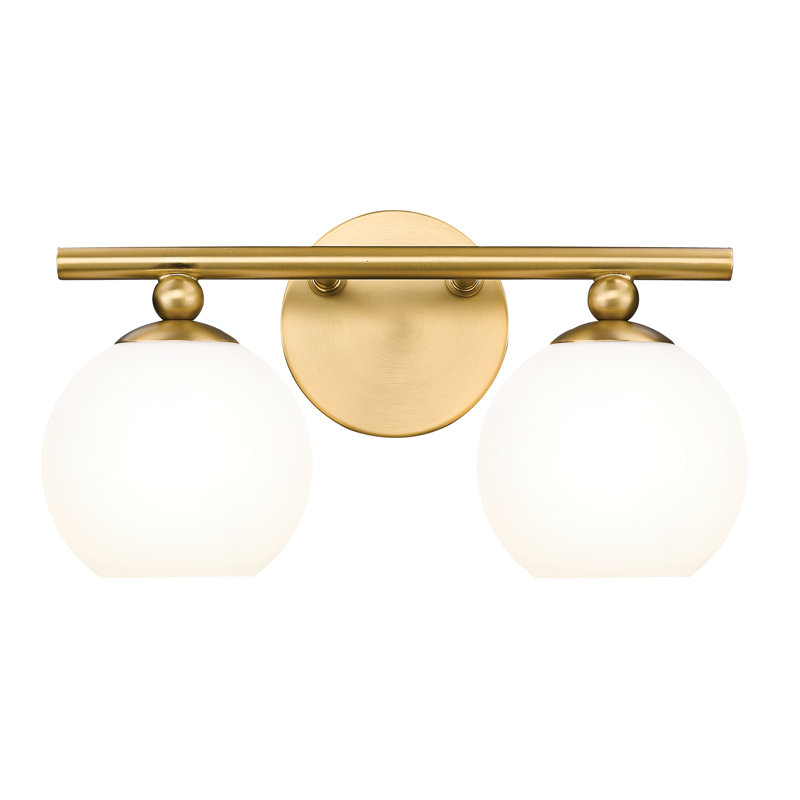 Éclairage pour meuble-lavabo à 2 lumières Heidi, Or moderne