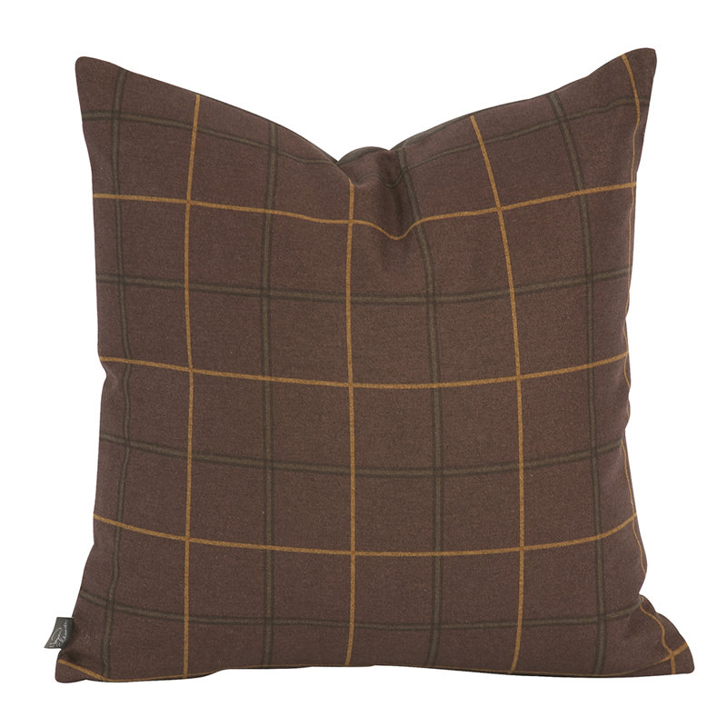 Coussin décoratif, 20 po x 20 po, Gris / brun clair, Housse de coussin seulement - sans coussin