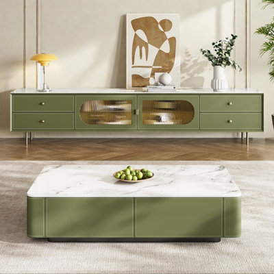 Light luxury style TV cabinet and coffee table