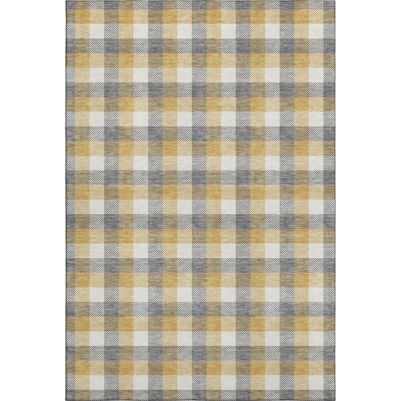 Tapis écossais de qualité supérieure lavable à la machine Crumley AMF1053, Rectangulaire 3 pi x 5 pi