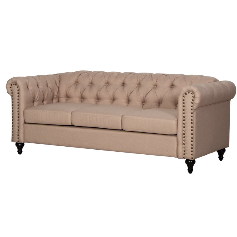 Migdalia Upholstered 81'' Sofa, Beige