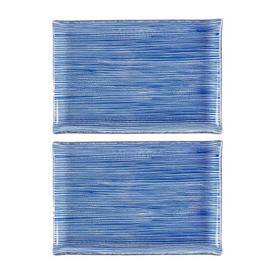 Glass Dinnerware 8.5" x 5.75" Rectangular Glass Plate (Set of 2)