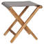 Tabouret pliant pour chaises en bois massif de teck et tissu-1896907937