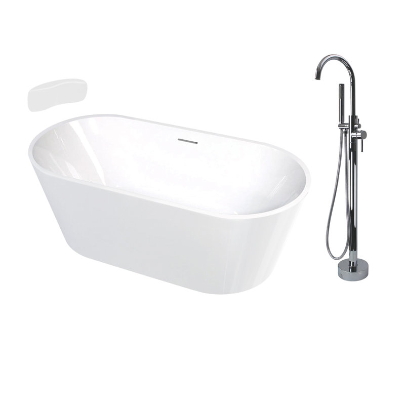 Baignoire autoportante L 59 x l 31,125 x H 23,25 Transolide