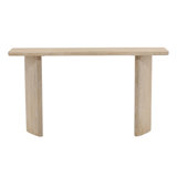 Indira 55" Wide Oak Wood Console Table, Whitewash