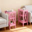 Ensemble de 2 tables de bout avec structure renforcée en X, 3 tablettes de rangement pour le salon, la chambre à coucher, le bureau et les petits espaces-287365086