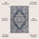 Sarok Boho Medallion Machine-Washable Navy/Light Gray Rug