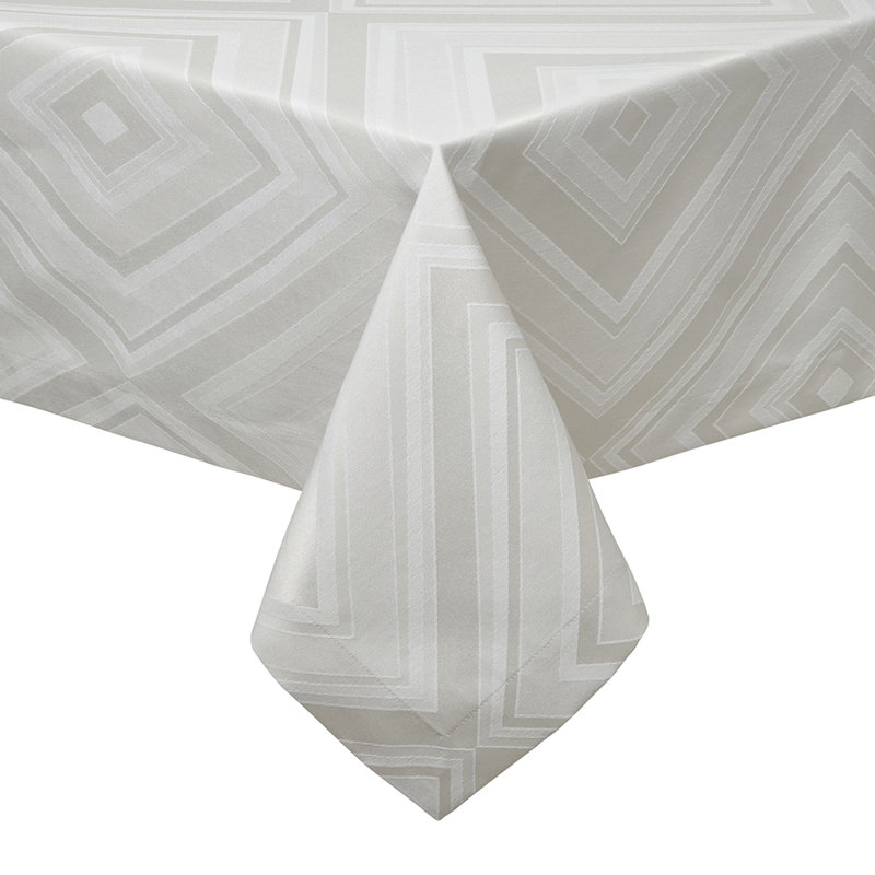 Brussels Tablecloth, 90" L x 66" W, Taupe