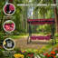 Balancelle 3 places avec balançoire et balançoire rouge avec auvent réglable, coussin et coussins amovibles, pour véranda, jardin, bord de piscine, cour arrière
