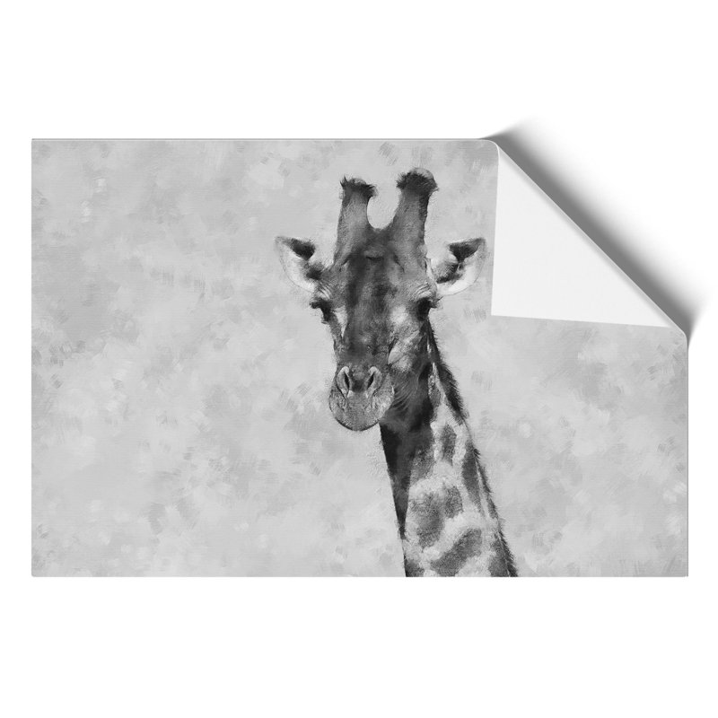 Giraffe Painting - Frameless Print, 42cm H x 59cm W x 0.1cm D