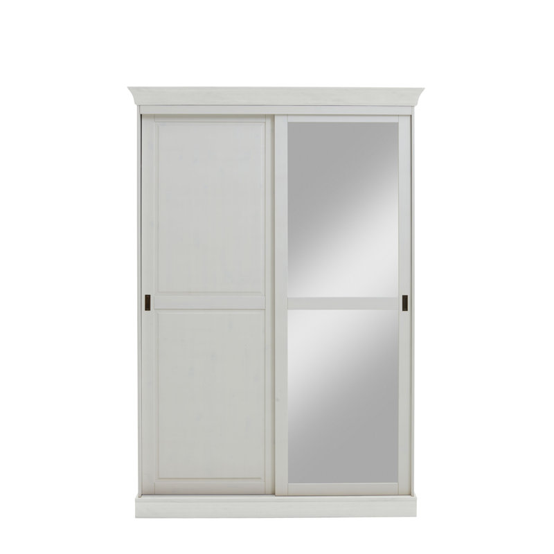 Falkville 2 Door Solid Wood Wardrobe, White