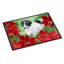 Tapis de porte pour l’extérieur antidérapant barzoï poinsettas-38381152