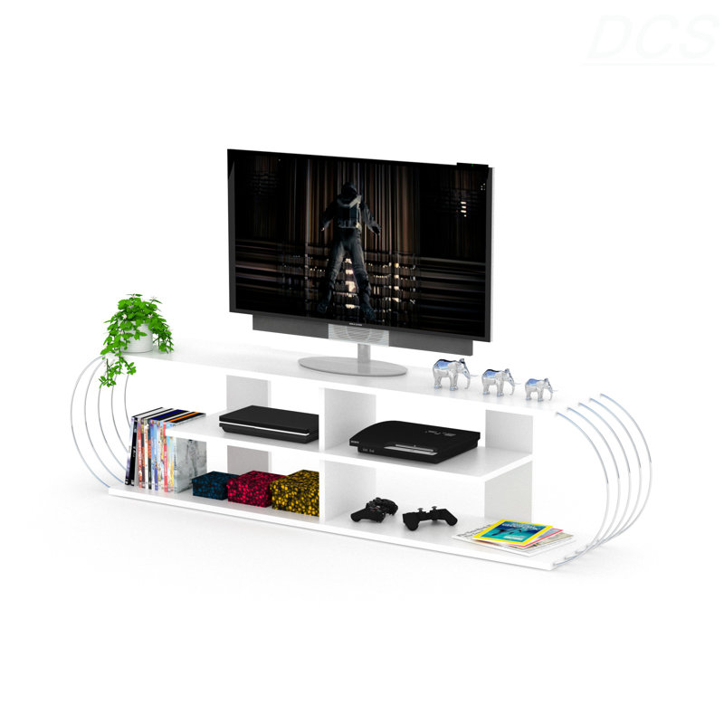 Meuble télé Furnishome Store Mid Century Modern, Blanc