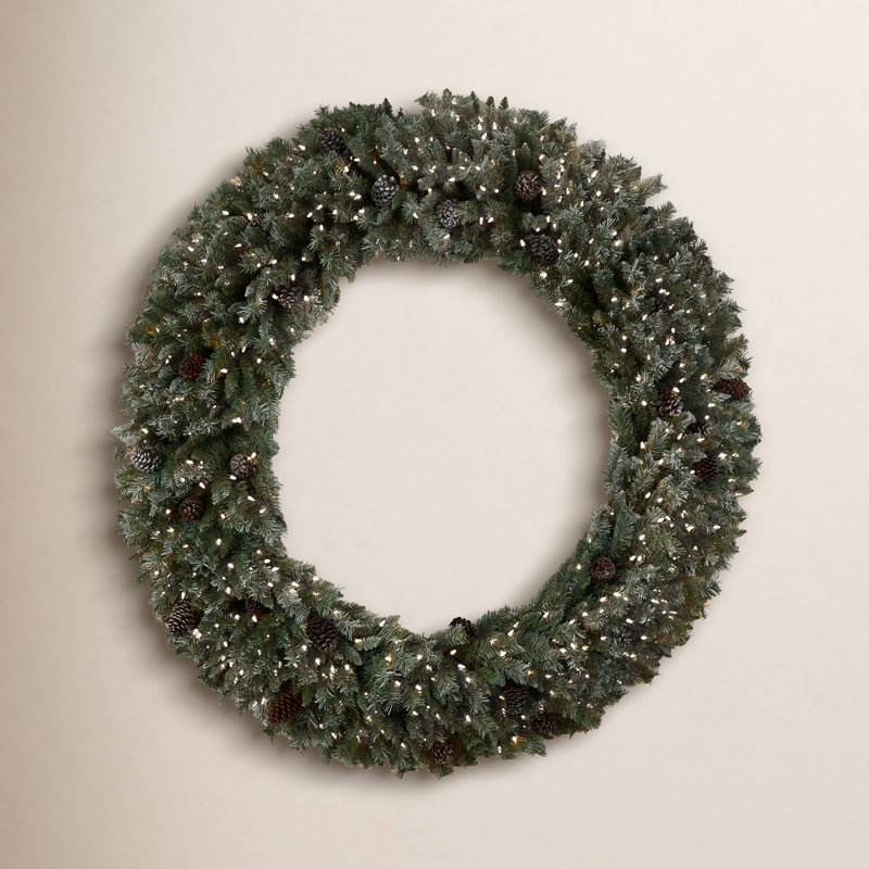 Faux Lighted Pine 72'' Wreath