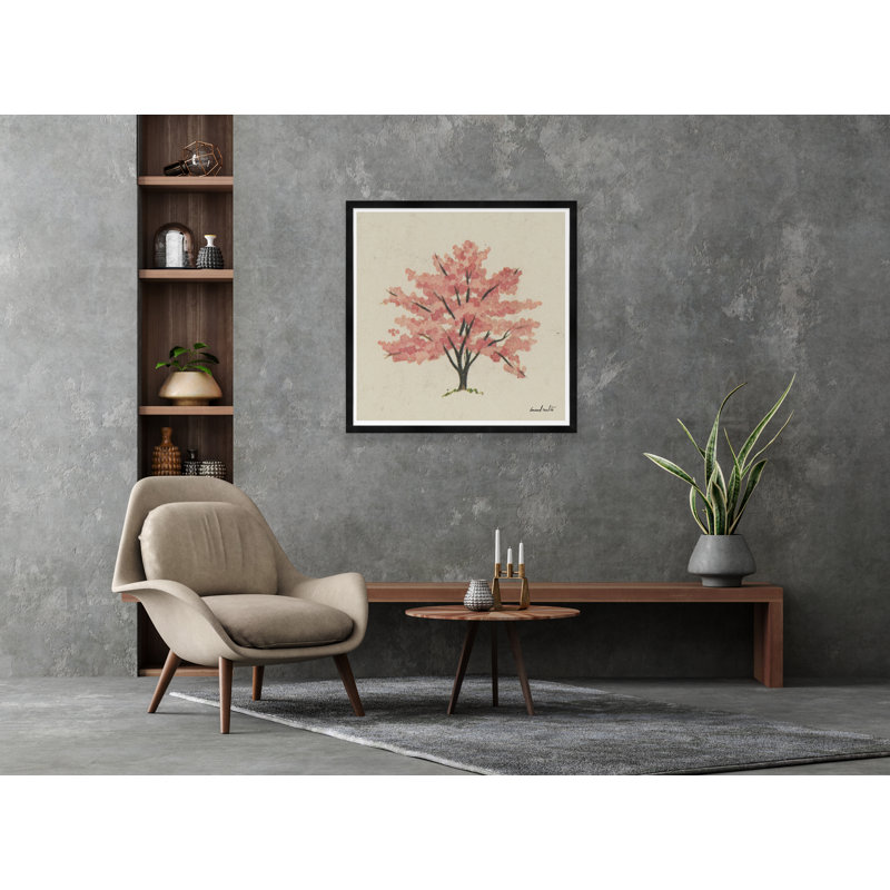 Cherry Blossom Tree Print, Black