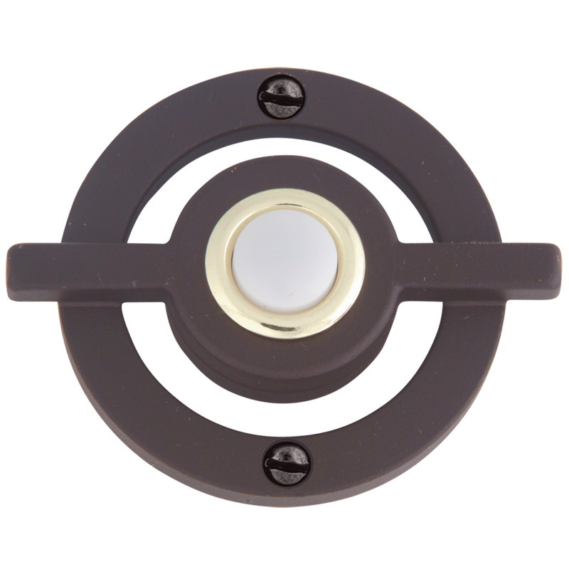 Modern Avalon Push Button, Aged Bronze