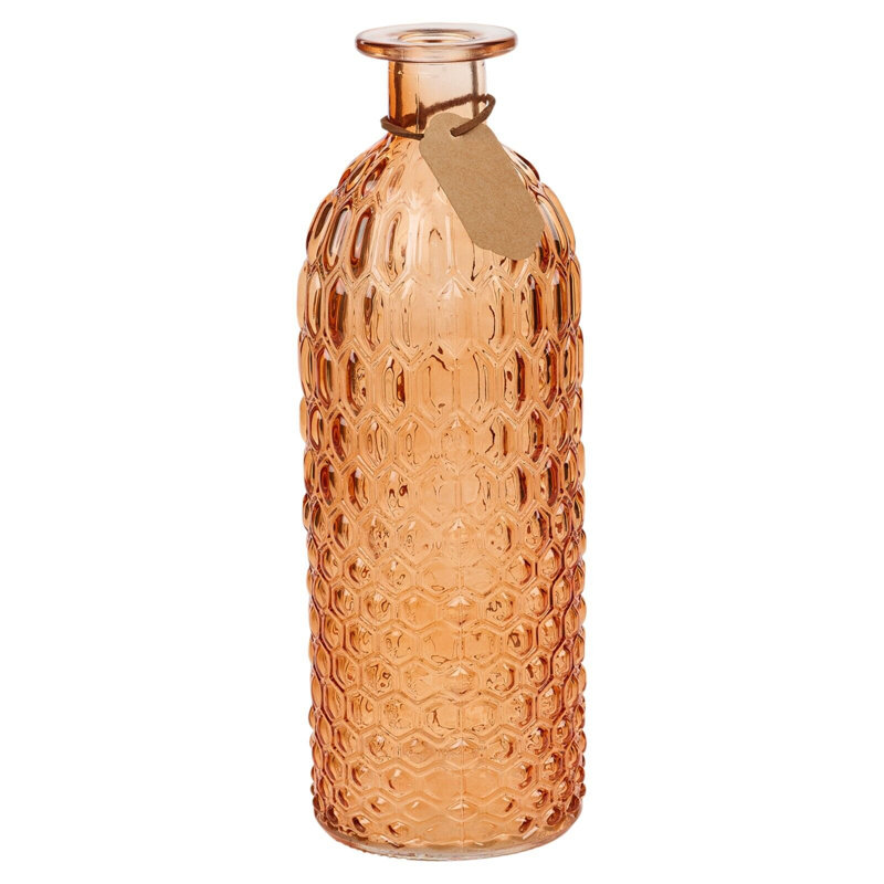 Cassand Glass Glass Bottle, Orange