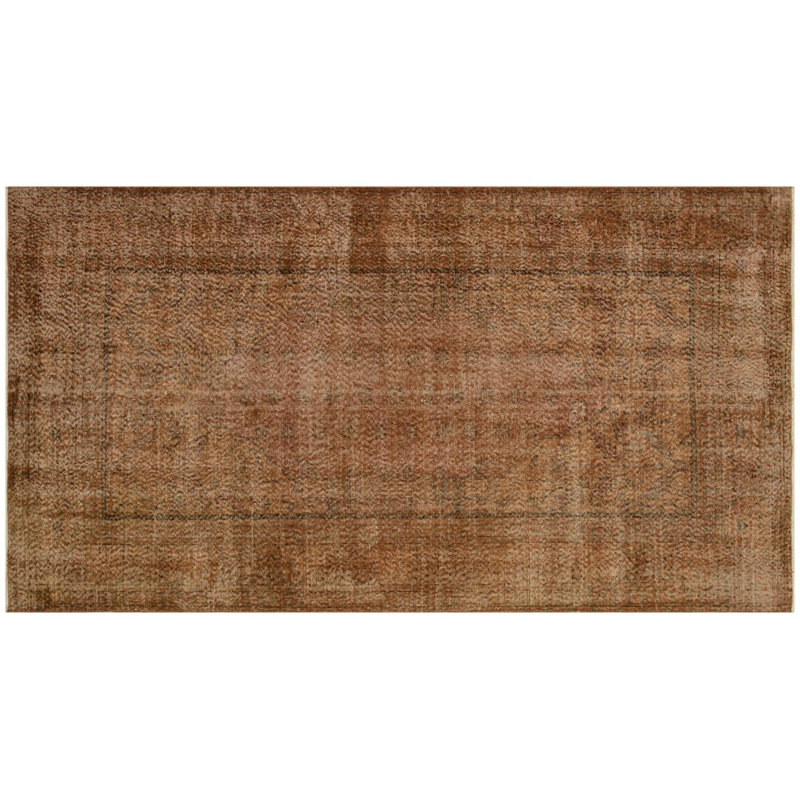 Tapis oriental turc brun en laine noué à la main