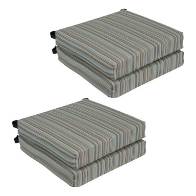 Coussins de chaise d'extérieur 20 po x 19 po en oléfine de qualité supérieure (ensemble de 4)