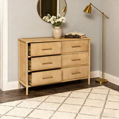 Storage cabinet, stylish style, suitable for living room and dining room entrance, large size, 6 drawers