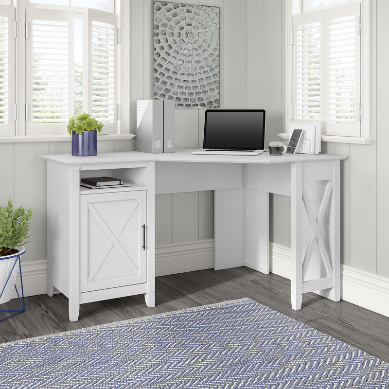Bureau en coin Kaionna, Chêne blanc pur
