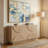 Hargett 4-Door Sideboard with Textured Semi-Circle Fronts & Adjustable Shelves-130060994