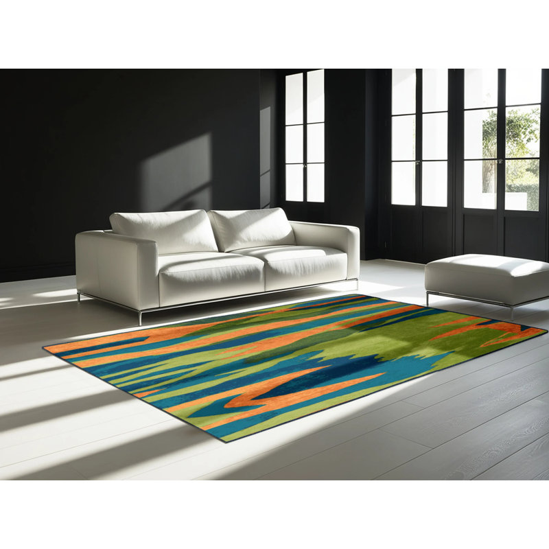 Cascading Wilderness Rug, Rectangle 3' x 5'