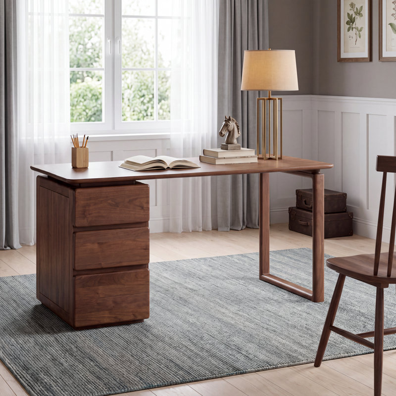 Bureau d'écriture avec 3 tiroirs MCM