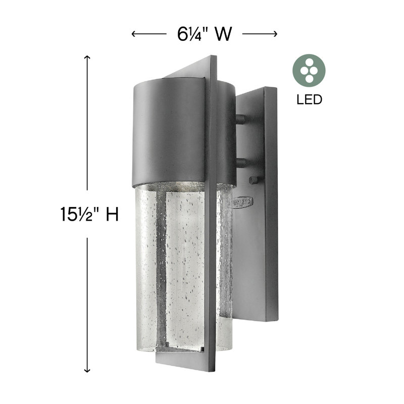 Shelter 1-Light Armed Sconce, Hematite, MED